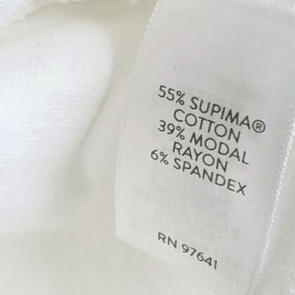 J. Jill Luxe Supima Tunic Top Women's Size M Ballet Sleeve White NWT Minimalist - Picture 6 of 10